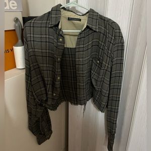 Cropped brandy melville flannel